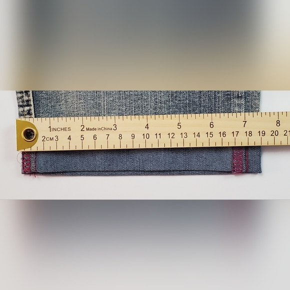 Vigoss Capri Jeans Womens Size 9/10 30 Blue Denim Distressed Style EC215 NWT - Picture 7 of 13